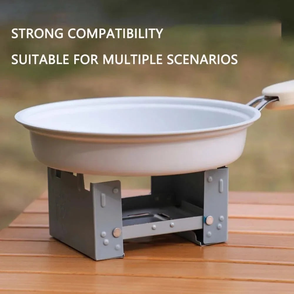 Compact Solid Fuel Camping Stove – Foldable, Lightweight Outdoor Cooker