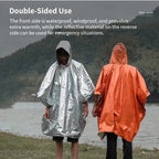 Emergency Rain Poncho – Waterproof Survival Rainwear with Thermal Insulation for Outdoor & Camping Use