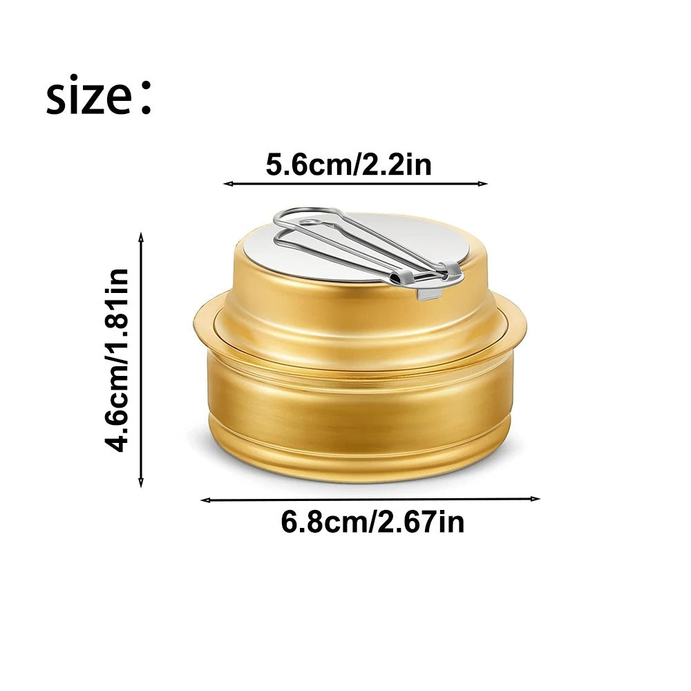 Professional Brass Alcohol Stove with Flame Control – Compact Spirit Burner for Camping, Bushcraft & Emergency Cooking