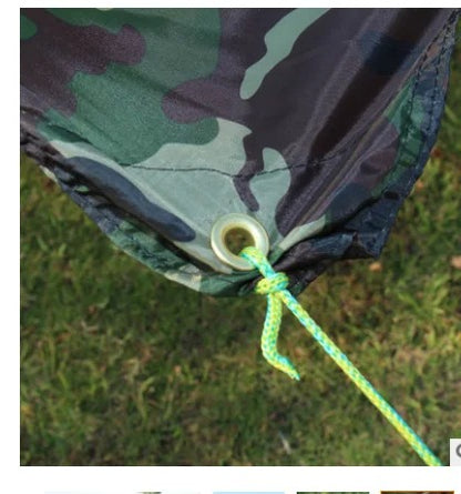 Camouflage Ultralight Camping Tarp – Waterproof Sun & Rain Shelter