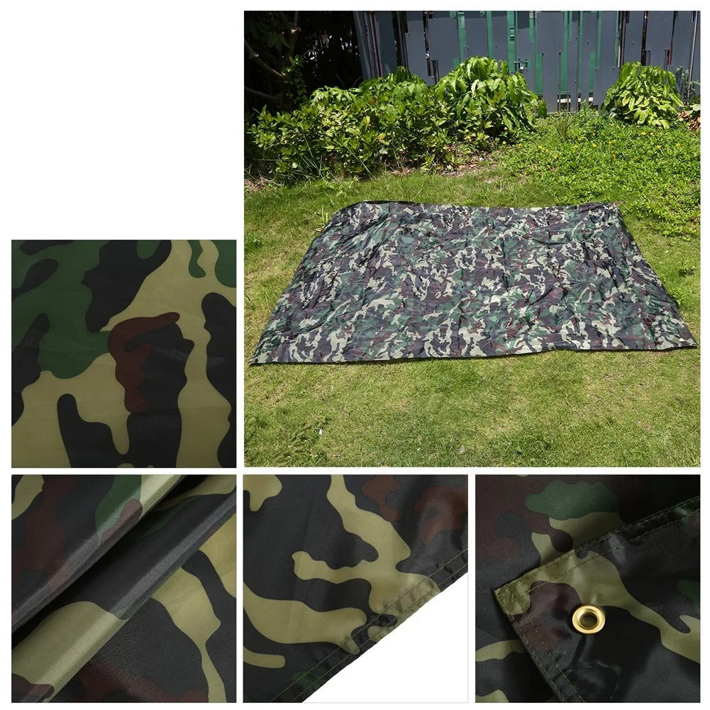 Camouflage Ultralight Camping Tarp – Waterproof Sun & Rain Shelter