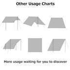 Waterproof Camping Tarp – 420D Oxford Cloth Rain Fly & Ground Mat