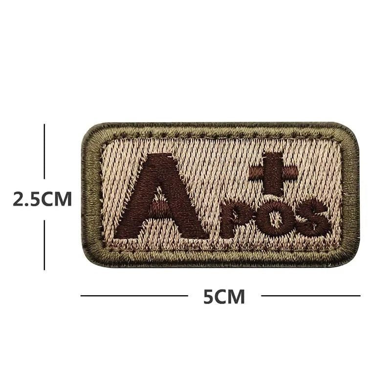 Tactical Blood Type Patch – 2.5×5cm Velcro ID Badge for Gear, Packs & Uniforms