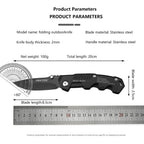 Folding Tactical Knife – Stainless Steel Blade, No-Lock Design