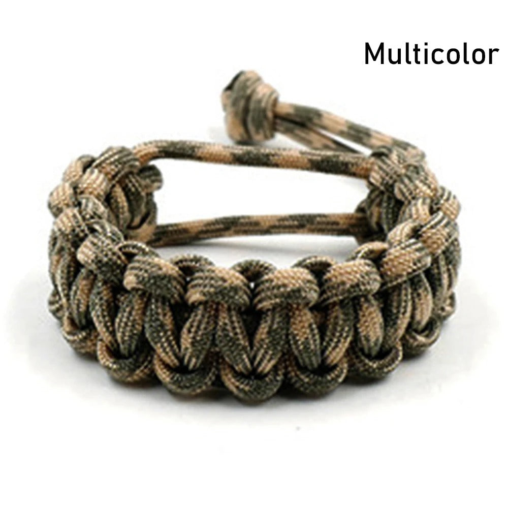 550 Paracord Bracelet – 5 Colors, Adjustable Outdoor Wristband